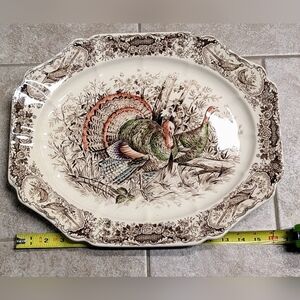 Collectors' Vintage Windsor Ware Johnson Bros. Thanksgiving Wild Turkey Platter